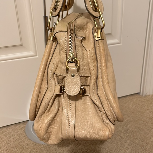 Chloe Paraty Pebbled Leather Medium Bag Nude - Picture 4 of 14